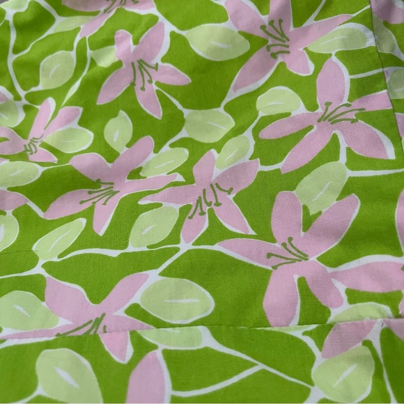 Lilly Pulitzer Green and White Strapless Dress - Picture 8 of 8